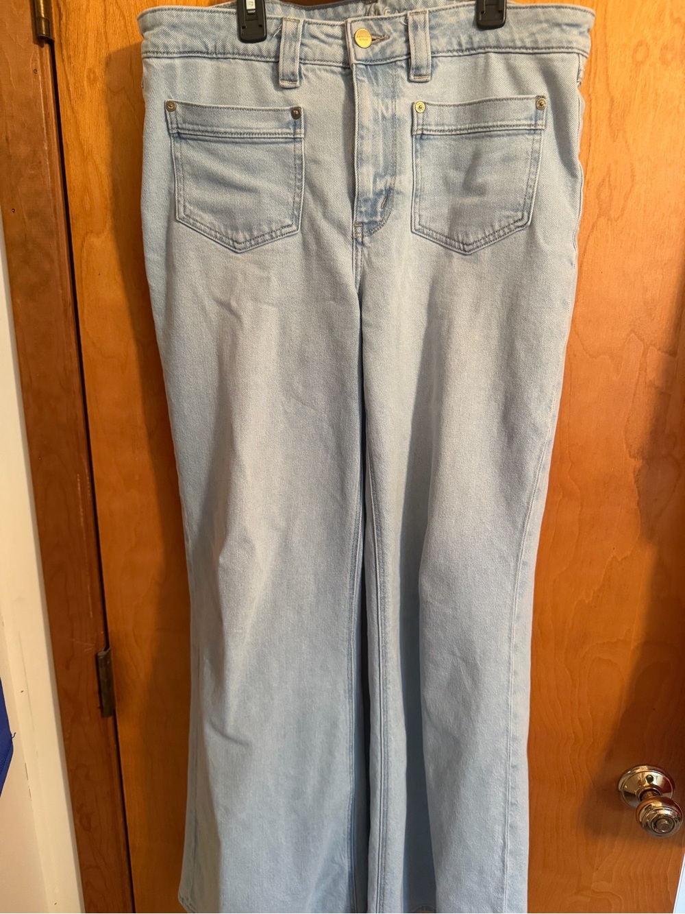 American Eagle Outfitters Light Blue Wide-Leg Jeans